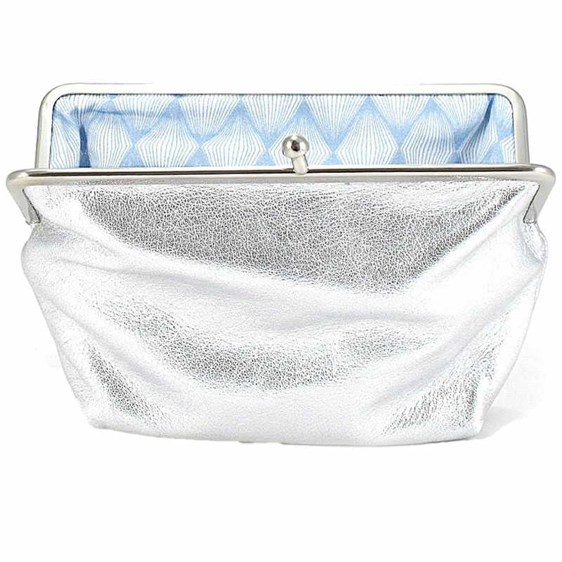 Kosmetikclip silver met.