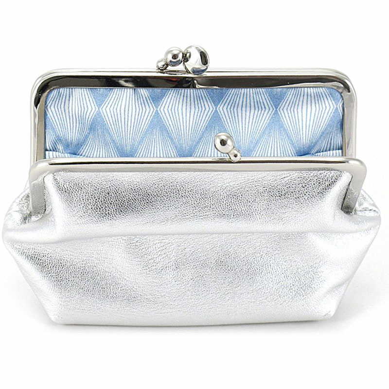 Doppelclip klein silver met